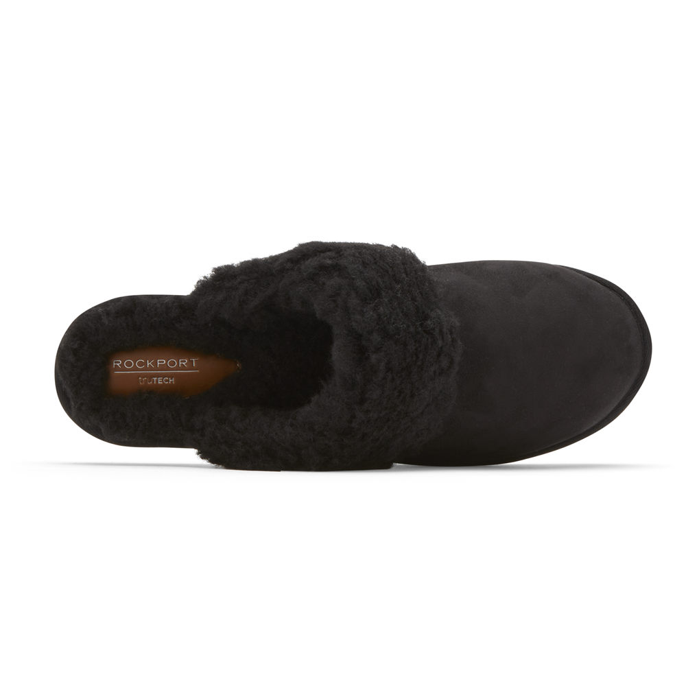 Rockport Singapore Womens Slippers - truTECH Veda Slide Black - ZT8159723